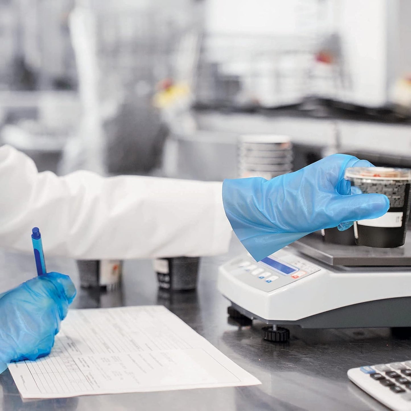 Blue MPE Disposable Stretch Poly Food Prep Gloves PE Plastic Food Handing Food Safe Latex & Powder Free