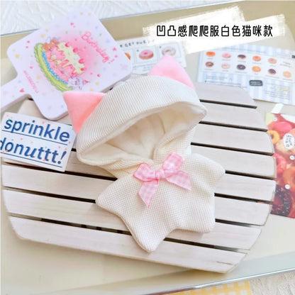 Doll Clothes for 17Cm Labubu Doll Toy Cute Mini Plush Doll'S Clothes Outfit Accessories Suit Jumpsuit Dress Fans Children Gift