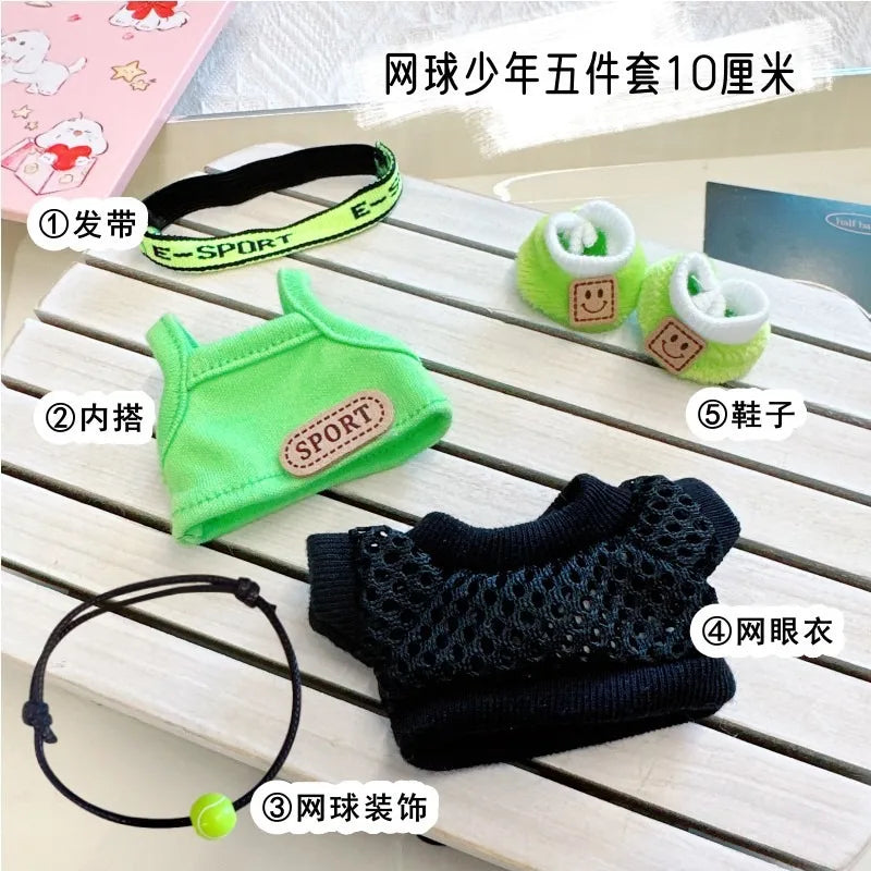 Doll Clothes for 17Cm Labubu Doll Toy Cute Mini Plush Doll'S Clothes Outfit Accessories Suit Jumpsuit Dress Fans Children Gift