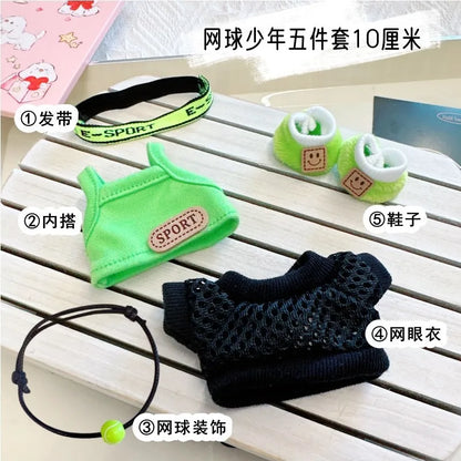 Doll Clothes for 17Cm Labubu Doll Toy Cute Mini Plush Doll'S Clothes Outfit Accessories Suit Jumpsuit Dress Fans Children Gift