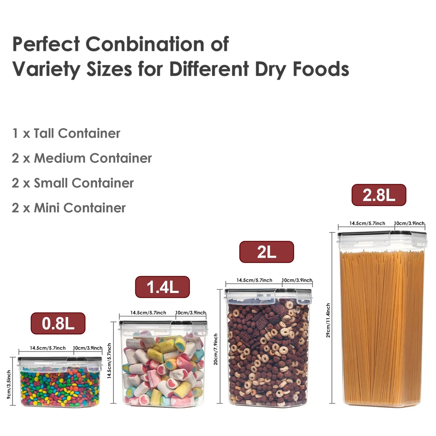 7Pcs Container for Food Storage Set Kitchen Food Container Large Food Storage Containers Box Kitchen Organizer Multigrain