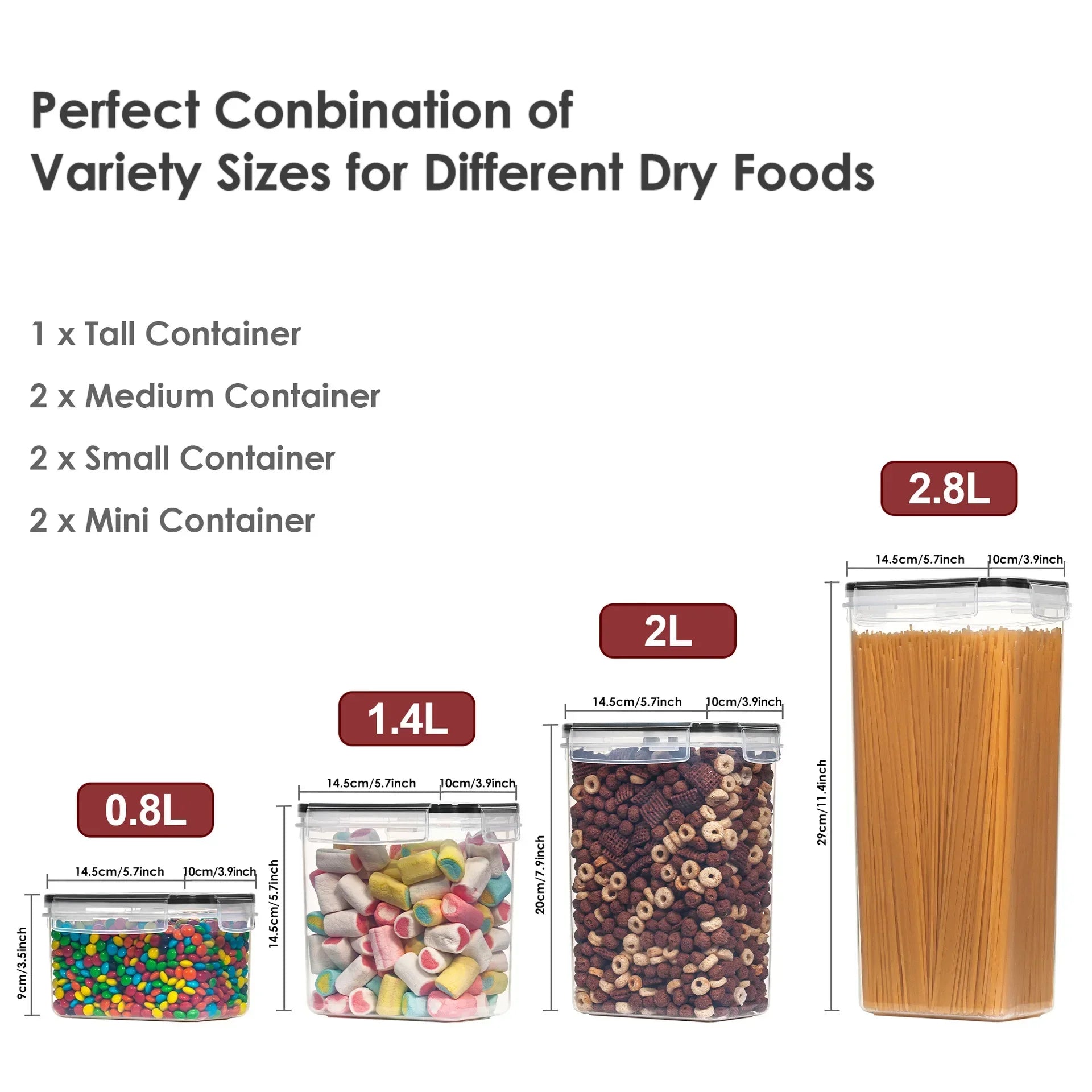 7Pcs Container for Food Storage Set Kitchen Food Container Large Food Storage Containers Box Kitchen Organizer Multigrain