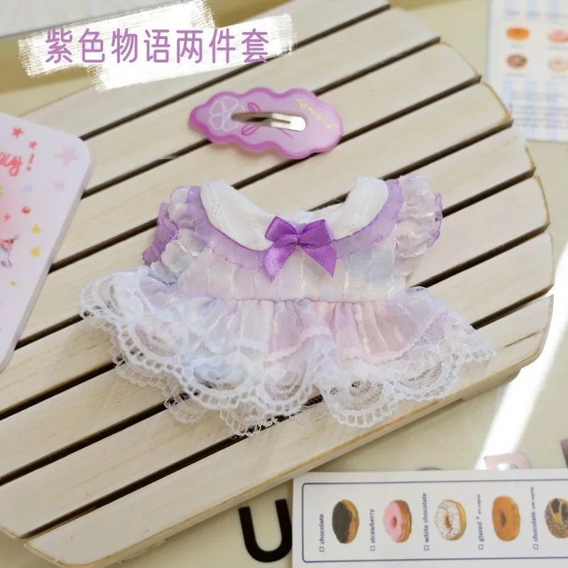 Doll Clothes for 17Cm Labubu Doll Toy Cute Mini Plush Doll'S Clothes Outfit Accessories Suit Jumpsuit Dress Fans Children Gift