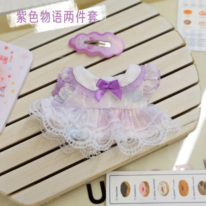 Doll Clothes for 17Cm Labubu Doll Toy Cute Mini Plush Doll'S Clothes Outfit Accessories Suit Jumpsuit Dress Fans Children Gift