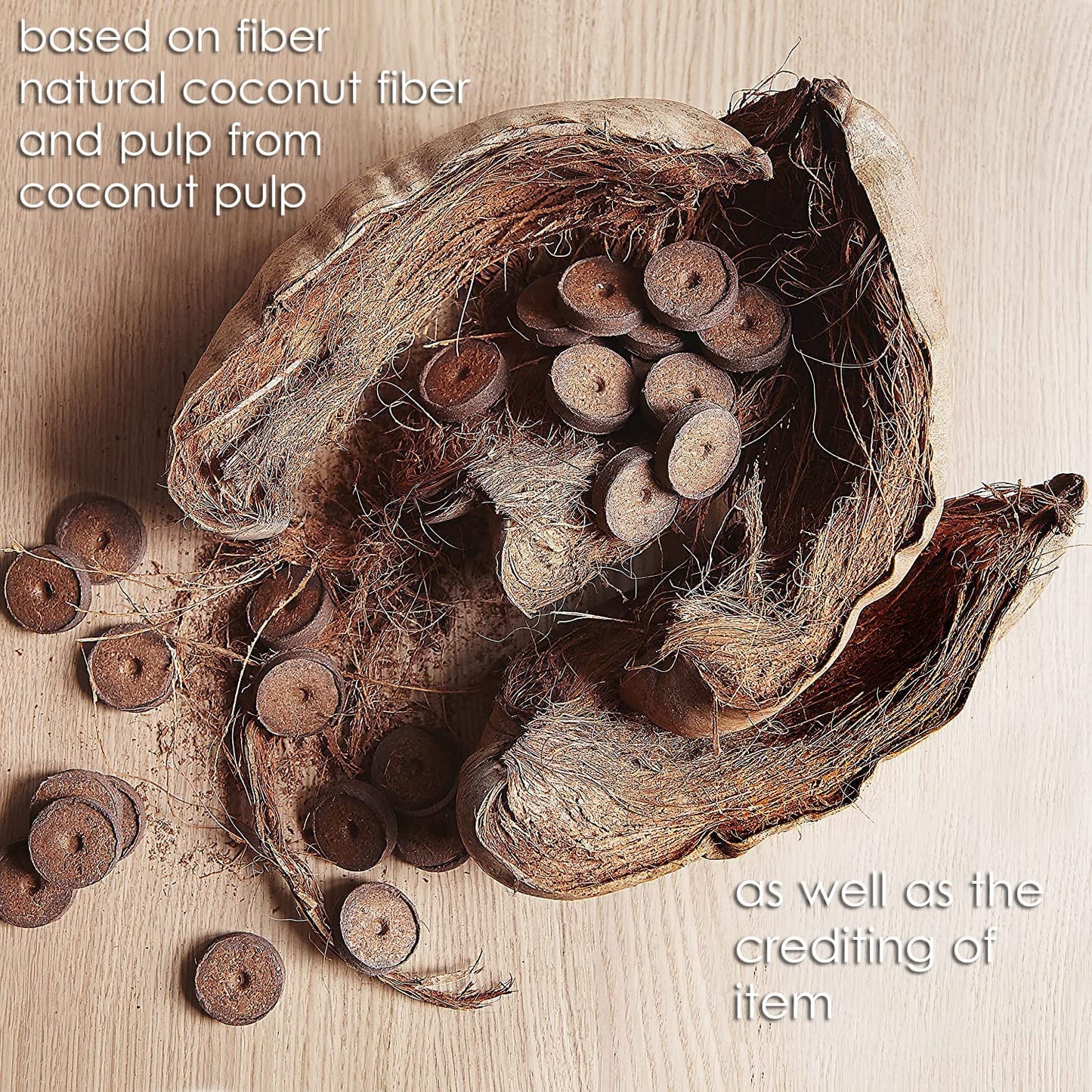 Coco Coir Seed Starter Pellets - 125 Peat Free Plugs for Healthy Seedlings