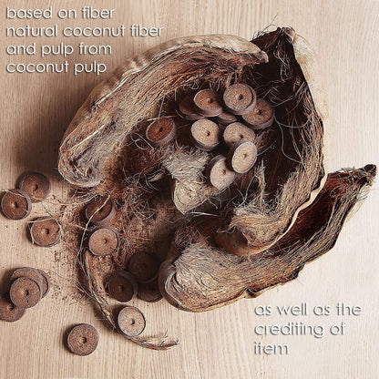 Coco Coir Seed Starter Pellets - 125 Peat Free Plugs for Healthy Seedlings