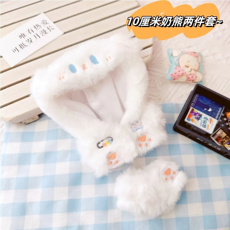 Doll Clothes for 17Cm Labubu Doll Toy Cute Mini Plush Doll'S Clothes Outfit Accessories Suit Jumpsuit Dress Fans Children Gift