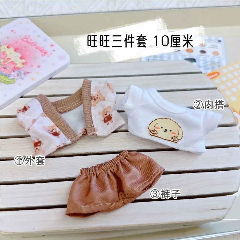 Doll Clothes for 17Cm Labubu Doll Toy Cute Mini Plush Doll'S Clothes Outfit Accessories Suit Jumpsuit Dress Fans Children Gift