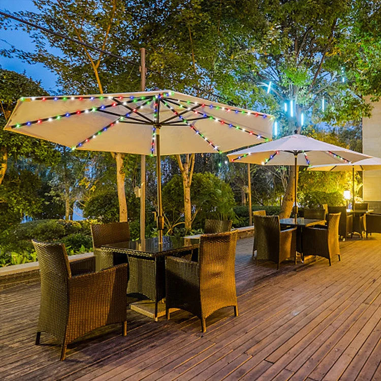 Patio Umbrella Lights 8 Mode104 LEDS String Lights with Remote Control Lights Solar Operated Outdoor for Patio Camping Tent
