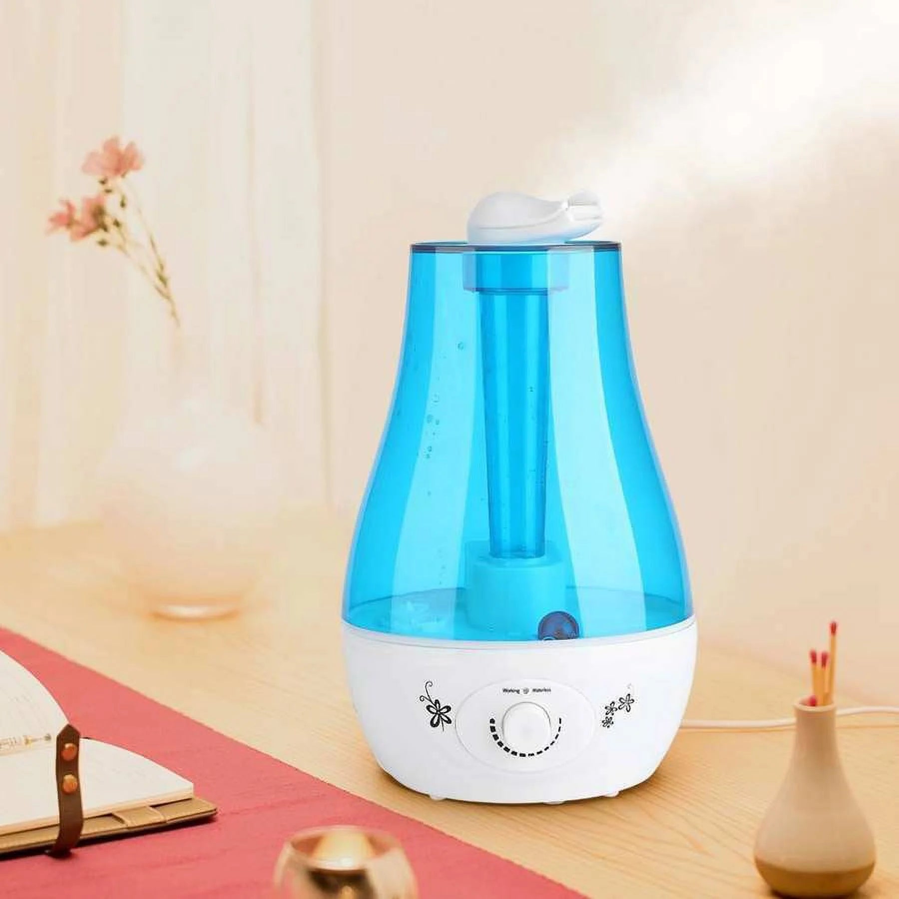 3L Ultrasonic Air Humidifier Mini Aroma Humidifier with LED Lamp Essential Oil Humidifier Diffuser Mist Maker Fogger