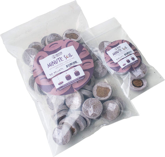 Pure Coco Coir Netted Seed Starting Pellets - 30Mm - Pack of 50 - Renewable, Unamended - Superior to Peat Plugs - Self Contained Soil & Pot in One - Grow Garden Seedlings