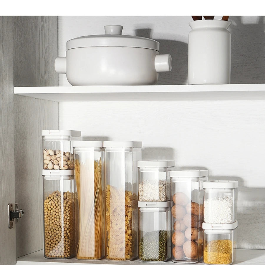 1PC Sealed Food Storage Box with Lid, Multiple Sizes Food Storage Organiser for Dry Food Cereal Storage