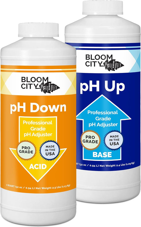 Professional Ph up + down Control Kit for Optimal Nutrient Uptake (Two 1 Quart Bottles) 64 Total Oz