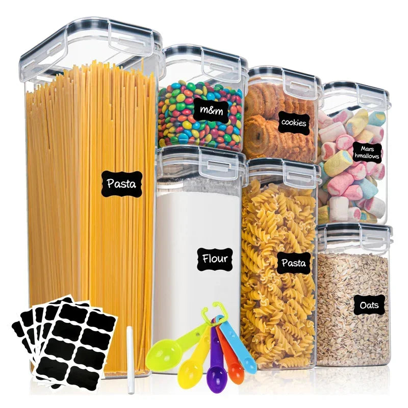 7Pcs Container for Food Storage Set Kitchen Food Container Large Food Storage Containers Box Kitchen Organizer Multigrain