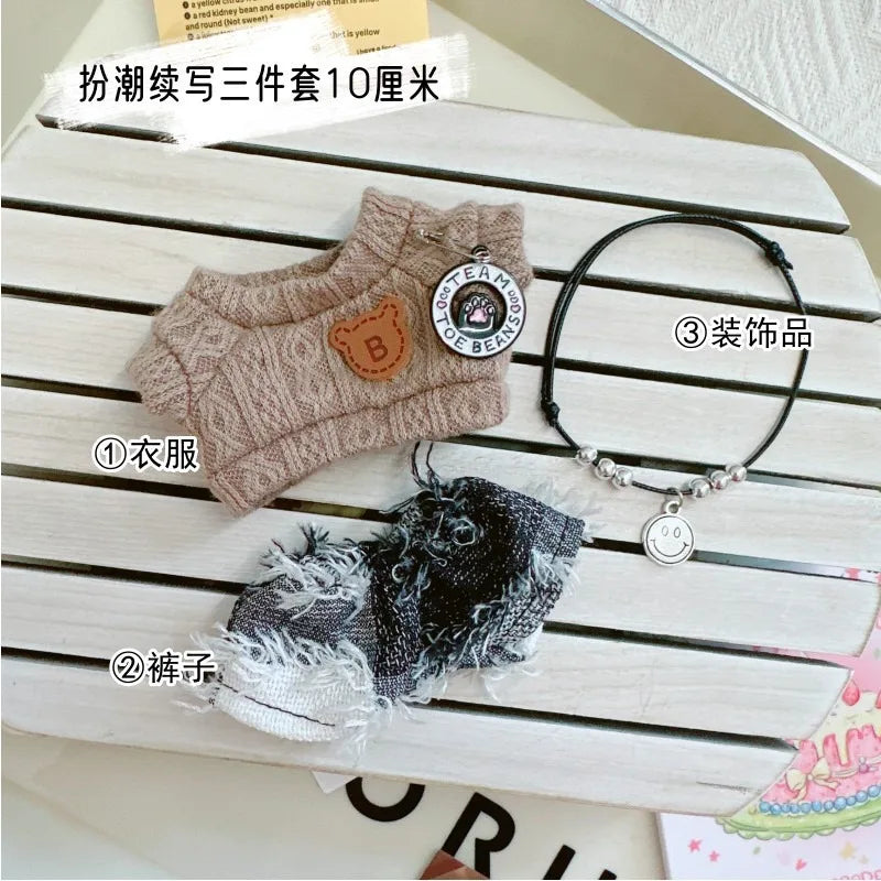 Doll Clothes for 17Cm Labubu Doll Toy Cute Mini Plush Doll'S Clothes Outfit Accessories Suit Jumpsuit Dress Fans Children Gift