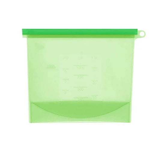 Silicone Bags Reusable Silicone Food Bag Airtight Seal Food Preservation Bag Food Grade for Vegetable, Liquid, Snack, Meat