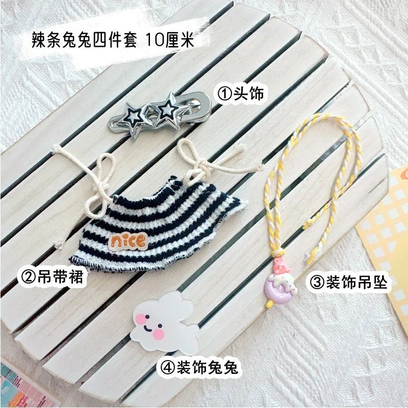 Doll Clothes for 17Cm Labubu Doll Toy Cute Mini Plush Doll'S Clothes Outfit Accessories Suit Jumpsuit Dress Fans Children Gift