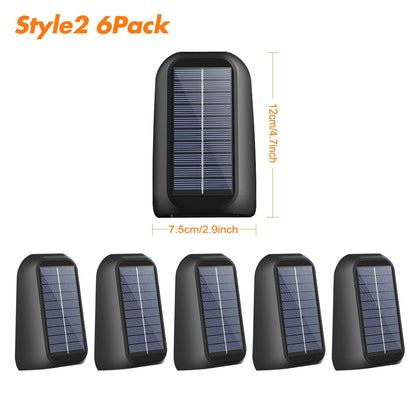 Solar Wall Lamp Solar Fence Lights with Warm White RGB Modes For Backyard Patio Deck Railing Wall Outdoor Waterproof Decor Light