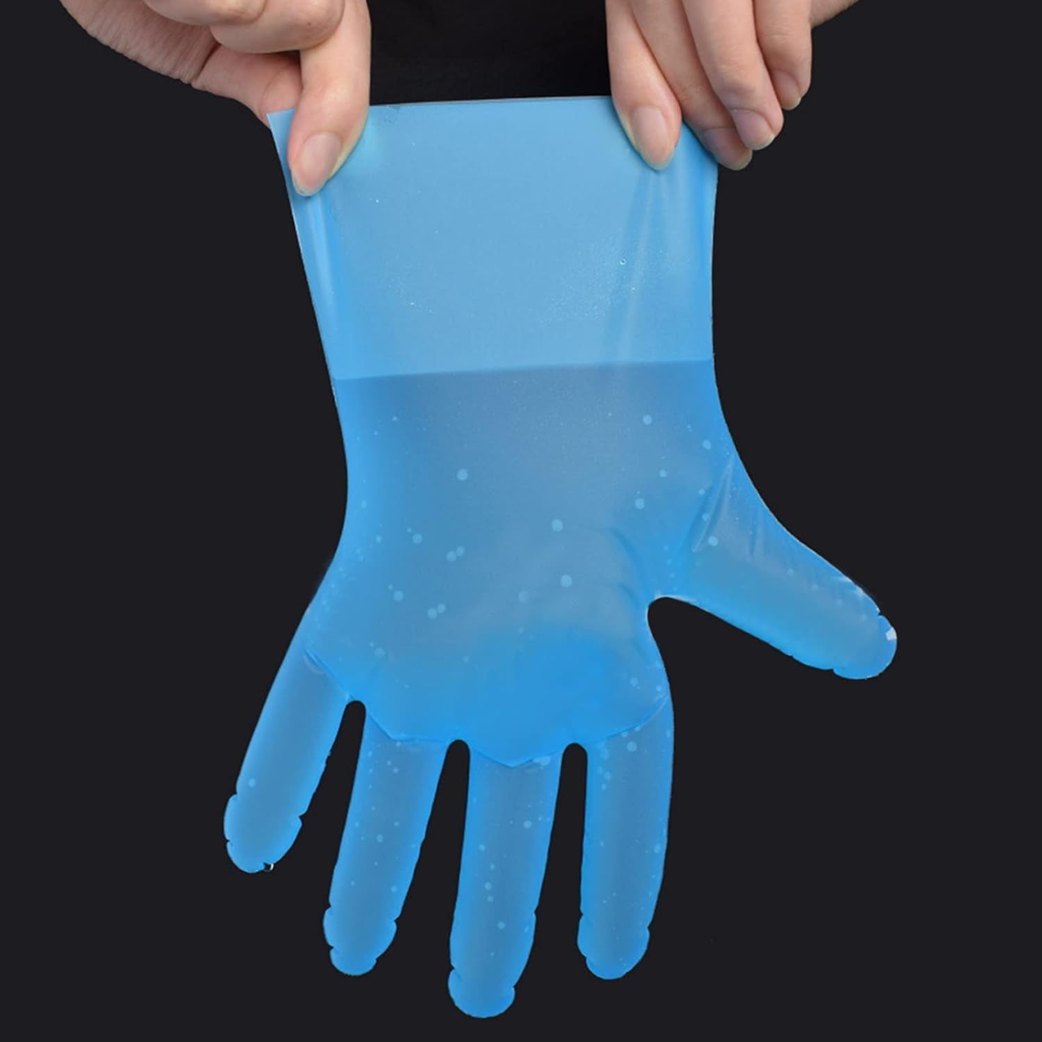 Blue MPE Disposable Stretch Poly Food Prep Gloves PE Plastic Food Handing Food Safe Latex & Powder Free