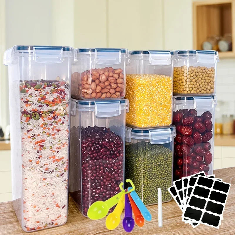 7Pcs Container for Food Storage Set Kitchen Food Container Large Food Storage Containers Box Kitchen Organizer Multigrain