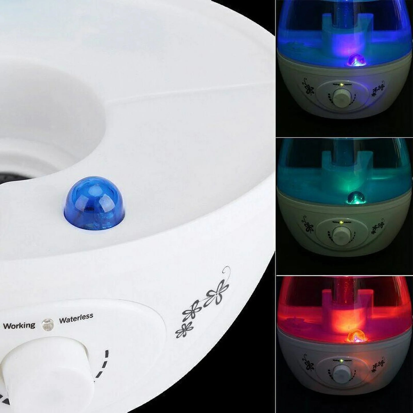 3L Ultrasonic Air Humidifier Mini Aroma Humidifier with LED Lamp Essential Oil Humidifier Diffuser Mist Maker Fogger