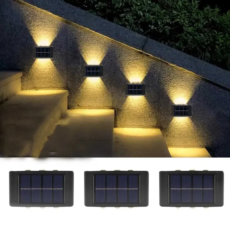 Solar LED Light, Outdoor Waterproof Wall Lamp, Dusk to Dawn Fence Lighting for Summer Garden Yard Porch Walkway Camping Home Dec