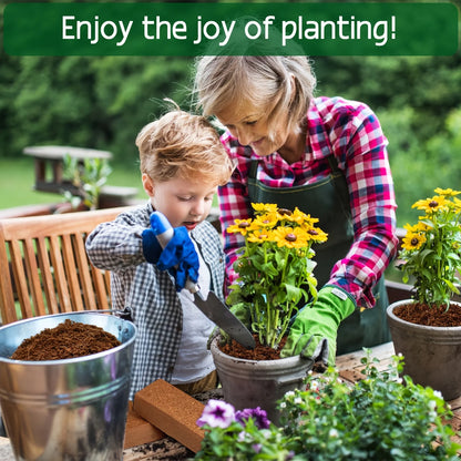 Coco Coir Brick for Plants- 4 Pack Premium 100% Organic Peat Moss, Fiber Coconut Husk for Planting, Gardening