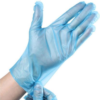 Blue MPE Disposable Stretch Poly Food Prep Gloves PE Plastic Food Handing Food Safe Latex & Powder Free