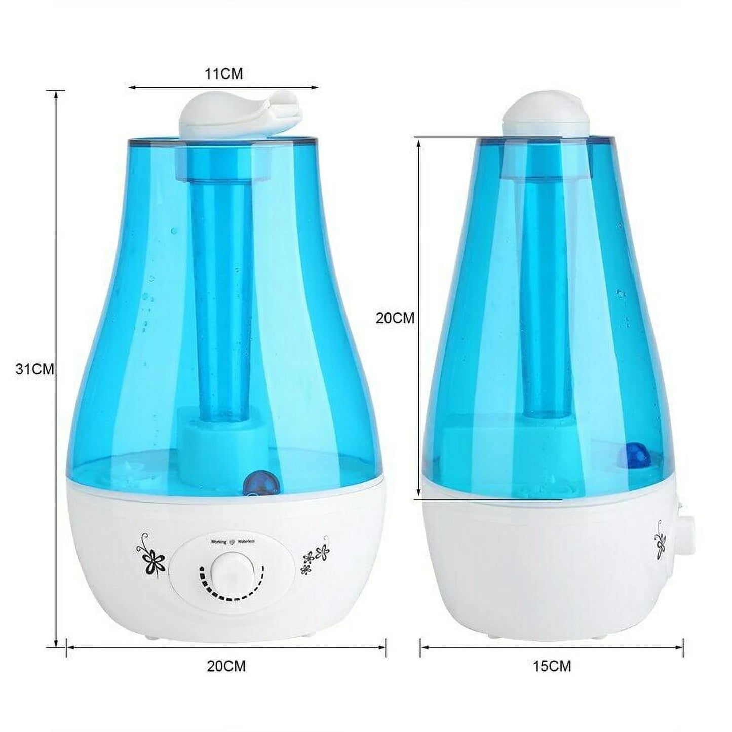3L Ultrasonic Air Humidifier Mini Aroma Humidifier with LED Lamp Essential Oil Humidifier Diffuser Mist Maker Fogger