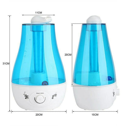 3L Ultrasonic Air Humidifier Mini Aroma Humidifier with LED Lamp Essential Oil Humidifier Diffuser Mist Maker Fogger