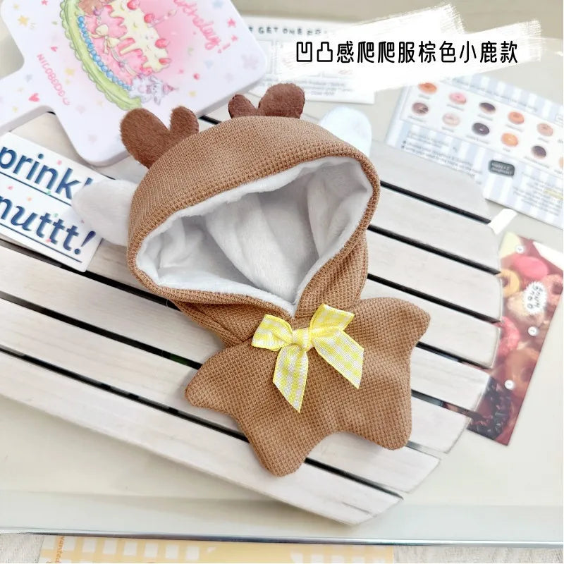 Doll Clothes for 17Cm Labubu Doll Toy Cute Mini Plush Doll'S Clothes Outfit Accessories Suit Jumpsuit Dress Fans Children Gift